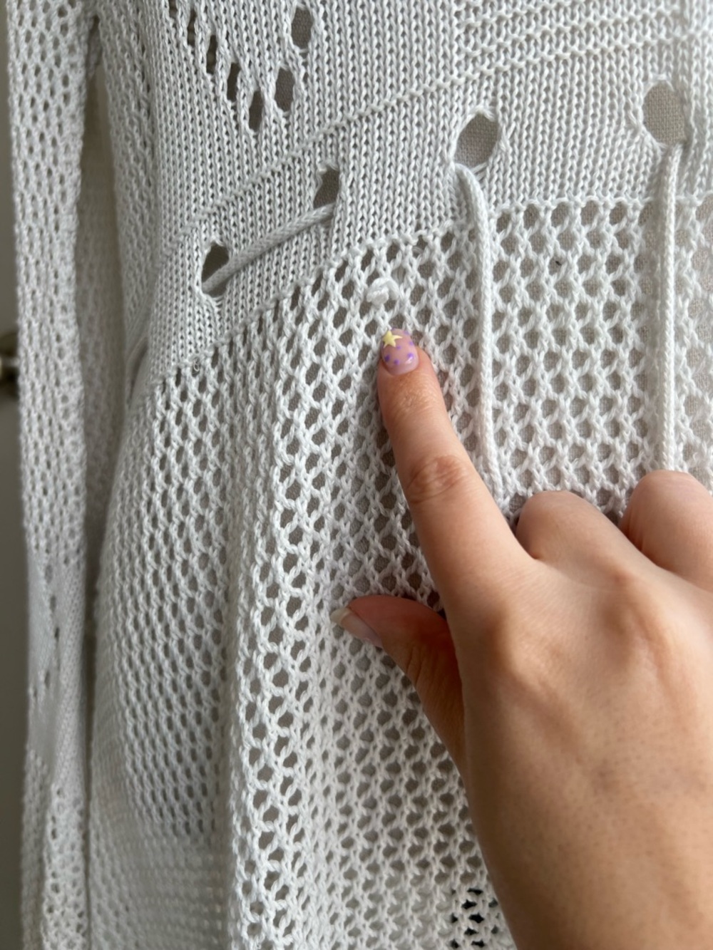White Knit Beach Coverup Crochet Dress - Picture 7 of 8